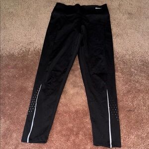 Zara Black Kids Leggings with White Accents